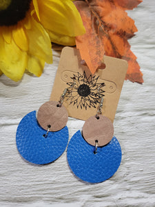 Moon Crescent - Leather Country Craft Barn Earrings (#004)