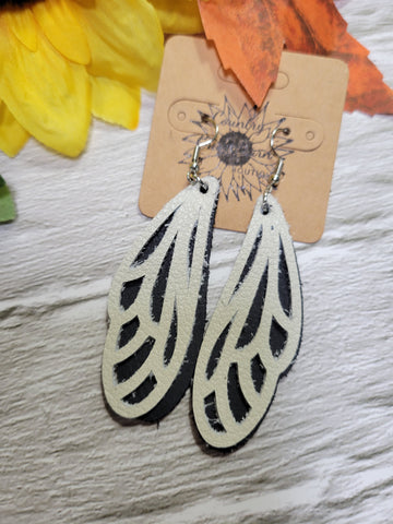 Butterfly Flutter - Navy/White - Country Craft Barn Earrings (#007)