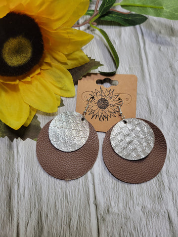 Going in Circles - Brown/Shimmer - Country Craft Barn Earrings (#008)