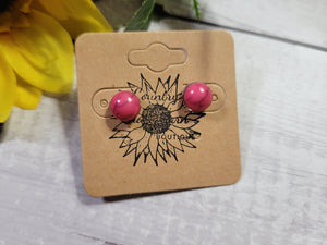 Little Diva Collection Step on a Crack - Pink Post Earrings (#1500)