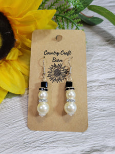 Frosty the Snowman - White Country Craft Barn Earrings (#033)