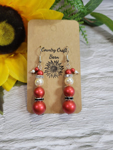Santa Baby - Red Country Craft Barn Earrings (#034)