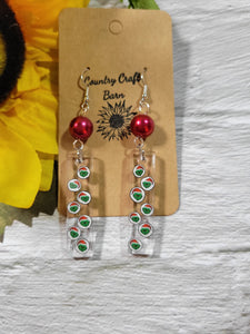 You're a Mean One - Green Grinch Country Craft Barn Earrings (#046)