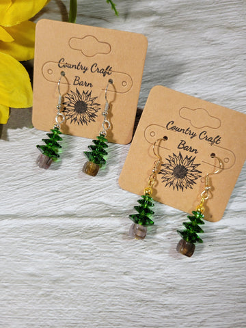 O Christmas Tree - Green Country Craft Barn Earrings (#036)