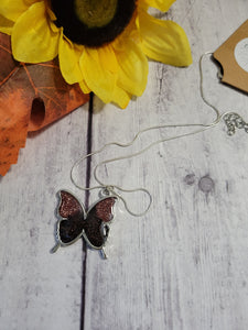 Bi-Color Butterfly - Rose Gold/Dark Horse - Country Craft Barn Necklace (#564)