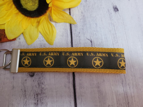 US Army - Gold/Green Country Craft Barn Key Chain (#75)