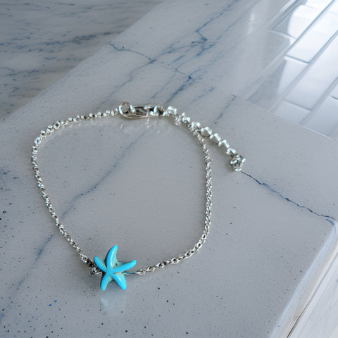 Starfish Turquoise - Blue Country Craft Barn Anklet (#4004)