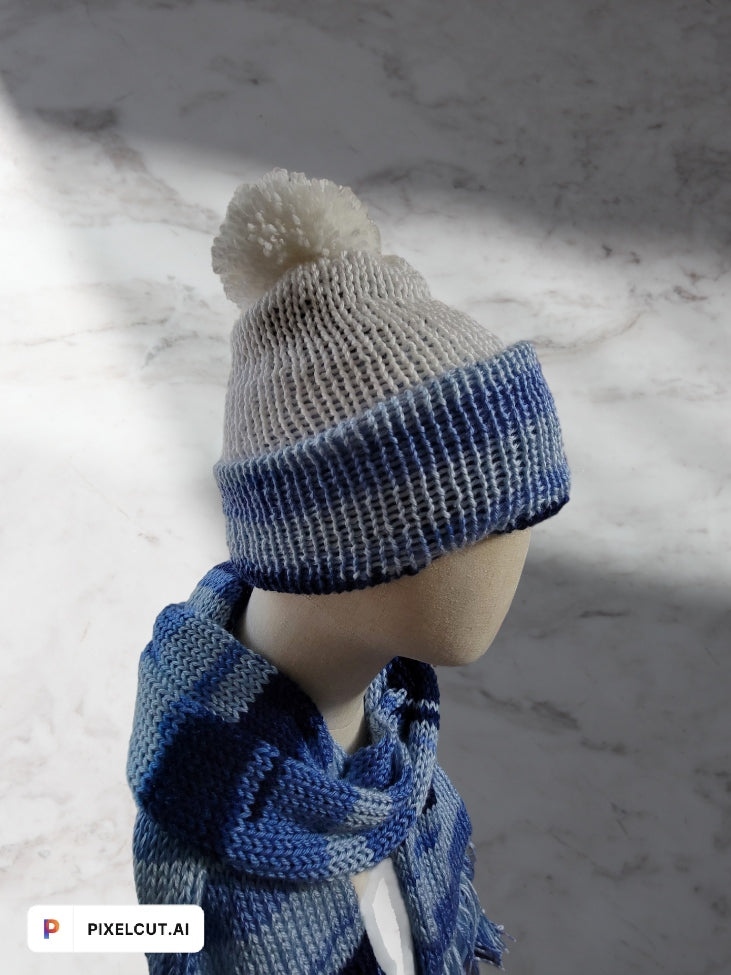 T-Shirt and Blue Jeans - Blue Country Craft Barn Scarf Set (SFS-3000)
