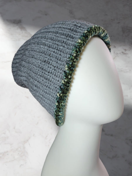 Camo/Gray  Country Craft Barn Reversible Knit Hat (#2009)