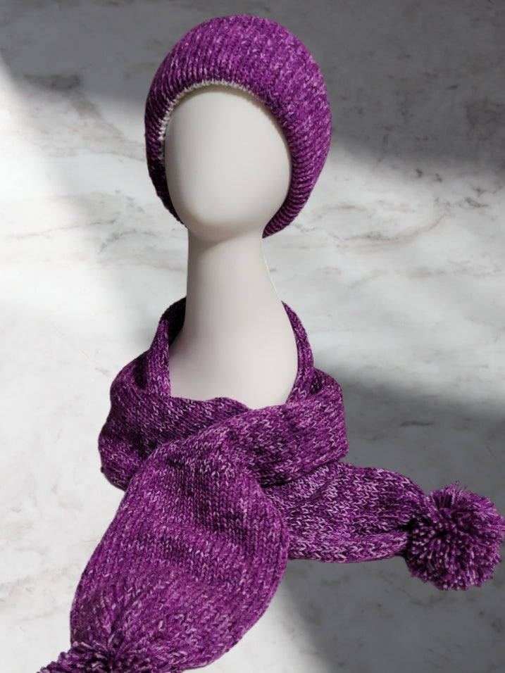 Deep Violet - Purple Country Craft Barn Scarf Set (SFS-3001)