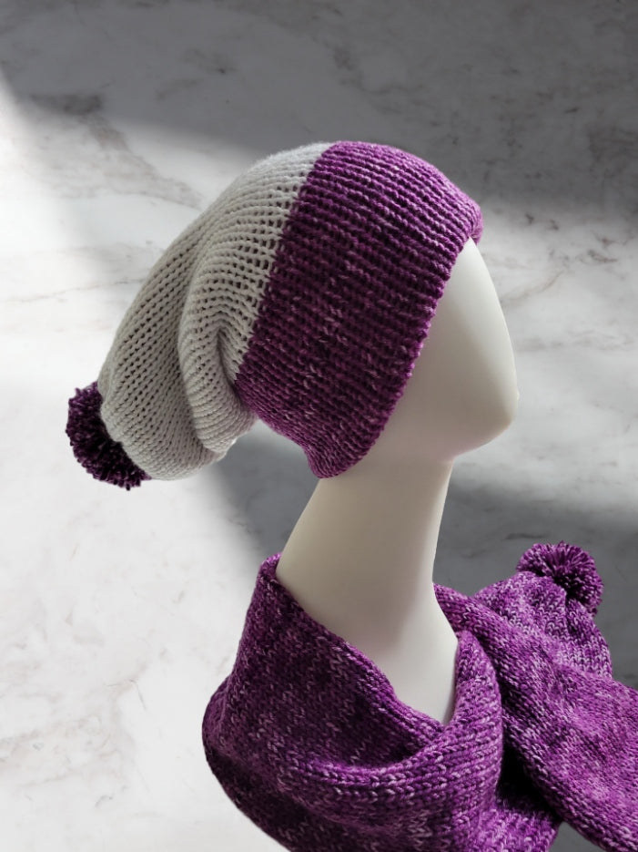 Deep Violet - Purple Country Craft Barn Scarf Set (SFS-3001)