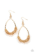 Wishing Well Wonder - Gold Paparazzi Earrings (PZ-5113)