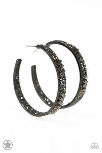 GLITZY By Association - Black Earrings - Paparazzi Accessories