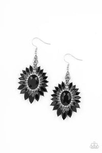 Big Time Twinkle - Black Paparazzi Earrings  (PZ-4296)