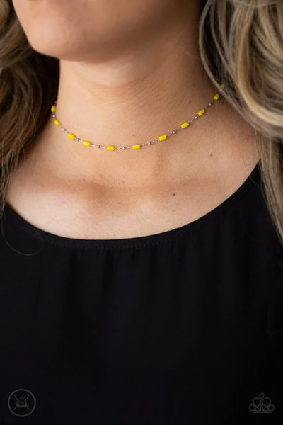Urban Expo - Yellow Paparazzi Earrings