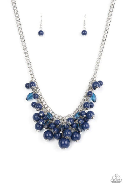 Broadway Bustle - Blue Paparazzi Necklace (PZ-3760)