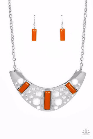 Real Zeal - Orange Necklace - Paparazzi Accessories (PZ-5387)