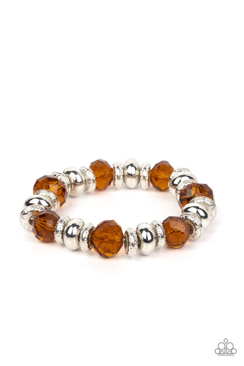 Power Pose - Brown Paparazzi Bracelet (PZ-4911)