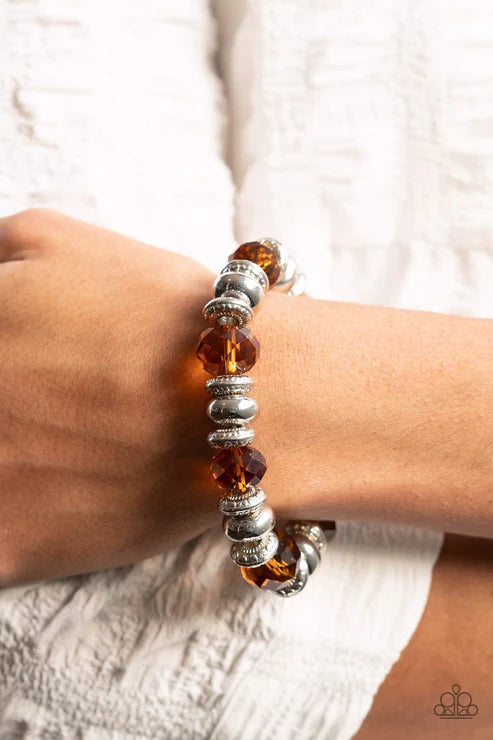 Power Pose - Brown Paparazzi Bracelet (PZ-4911)