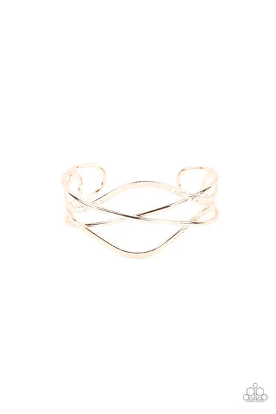Fierce Fusion - Gold Paparazzi Bracelet (PZ-1970)