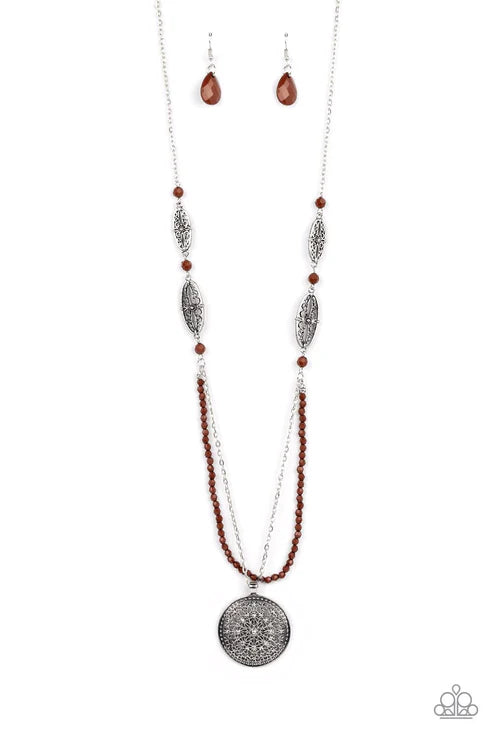 Garden of Grace - Brown Paparazzi Necklace (PZ-5217)