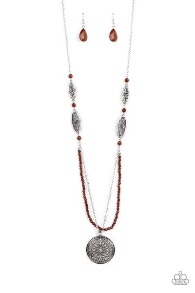 Garden of Grace - Brown Paparazzi Necklace (PZ-5217)