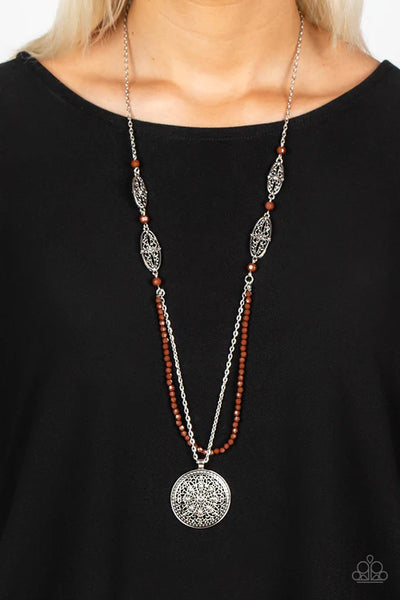 Garden of Grace - Brown Paparazzi Necklace (PZ-5217)