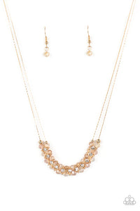 Shimmering High Society - Brown Paparazzi  Necklace (PZ-3783)
