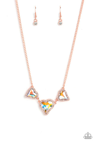 State of the HEART - Copper Paparazzi Necklace