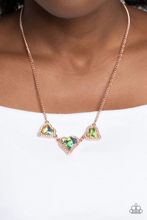 State of the HEART - Copper Paparazzi Necklace