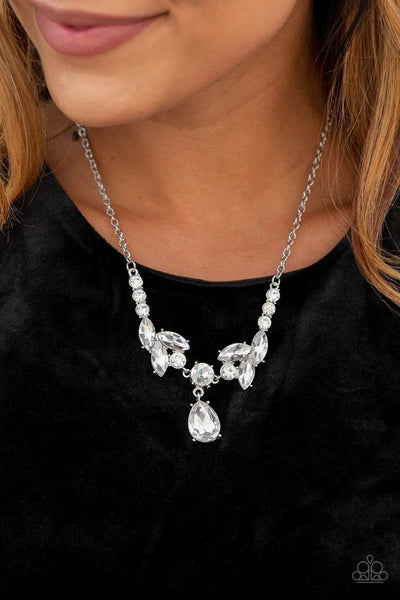 Unrivaled Sparkle - White Necklace - Paparazzi Accessories