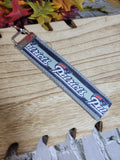 New England Patriots - Name Logo - Country Craft Barn Key Chain (#47)