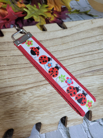 Lady Bug - Floral - Country Craft Barn Key Chain (#46)