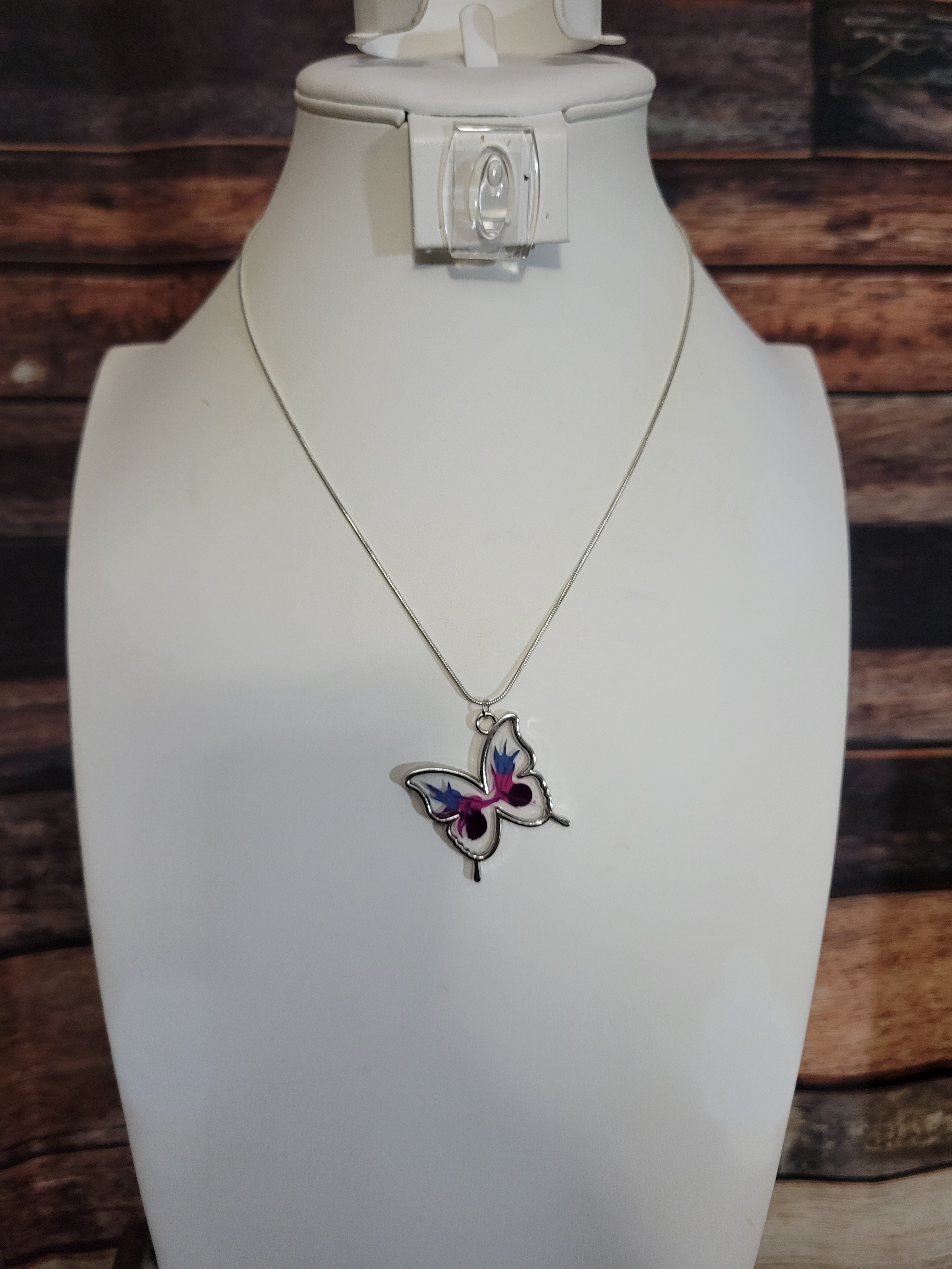 Fly Away Butterfly - Multi Country Craft Barn Necklace (#502)