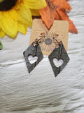Hoop and Heart - Brown - Country Craft Barn Earrings