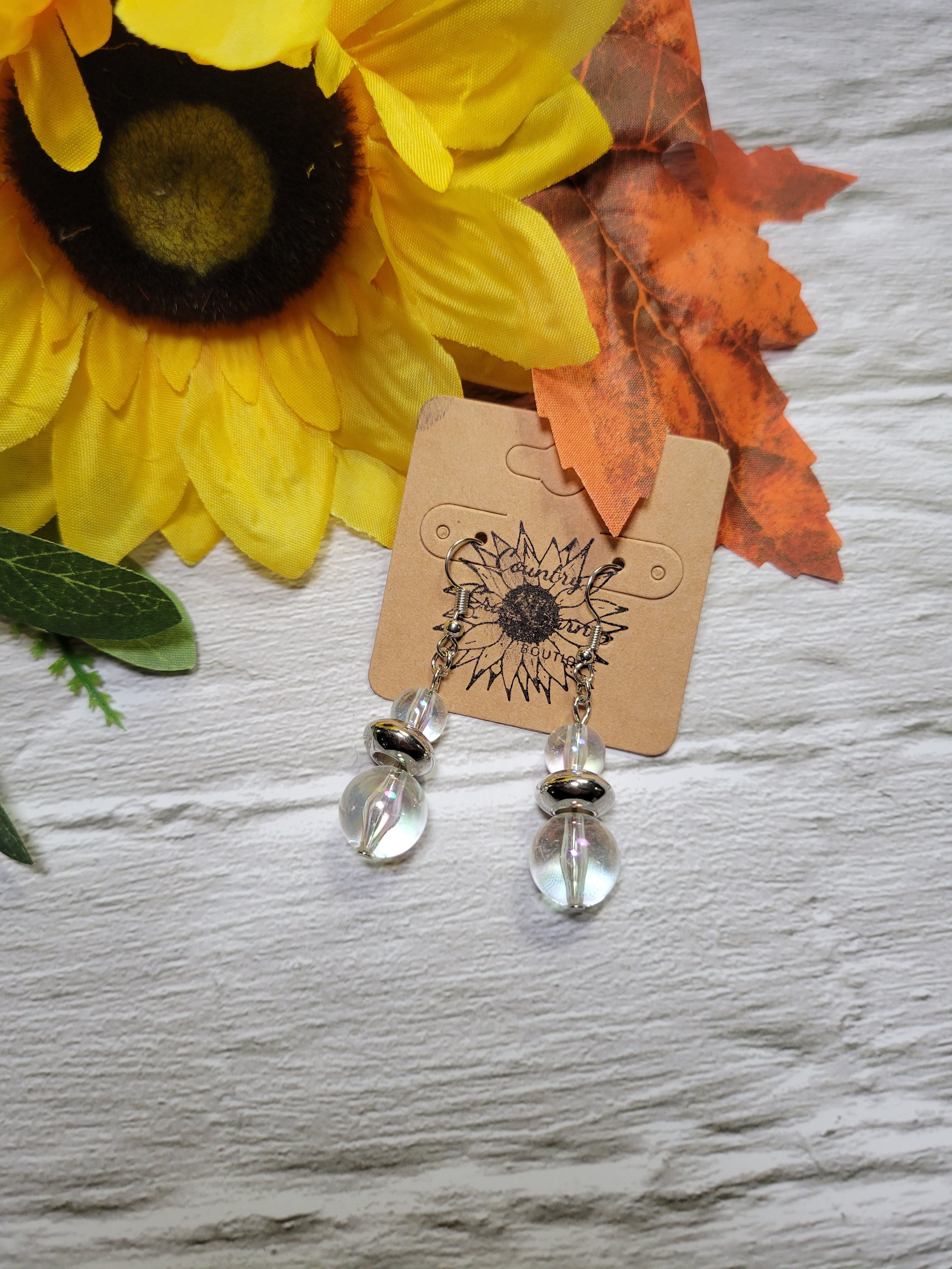 Beautiful Bubbles - Clear - Country Craft Barn Earrings (#005)