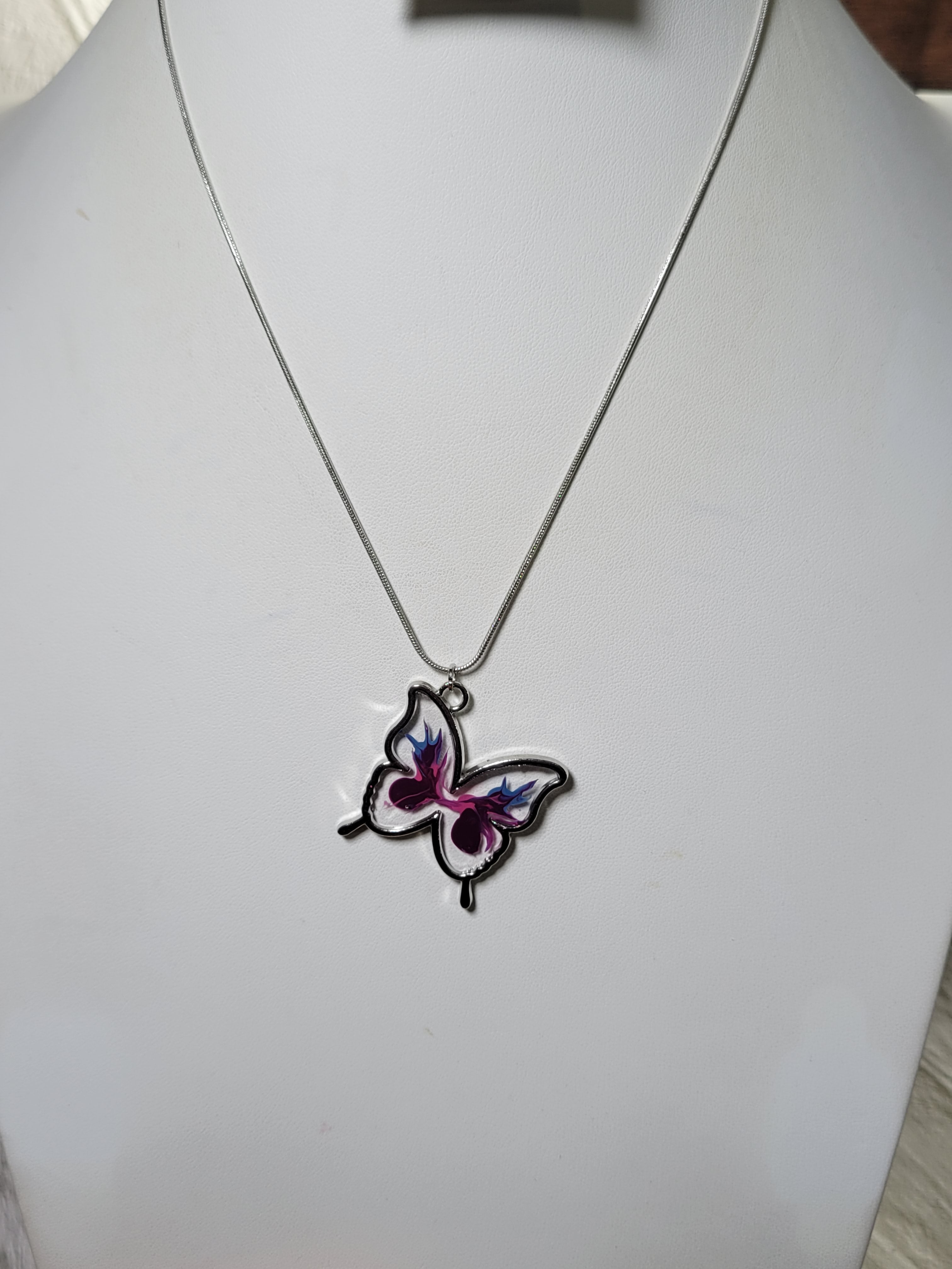 Fly Away Butterfly - Multi Country Craft Barn Necklace (#502)
