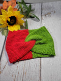 Cross Knit Band - Green/Red Grinch - Country Craft Barn Headband (HB-902)