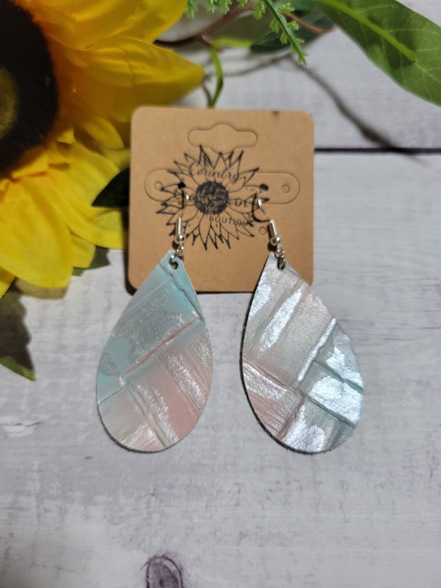 Pastel Large Weave Teardrop- Multi Country Craft Barn Earrings (#014)