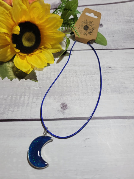 To the Moon and Back - Blue Country Craft Barn Necklace (#511)