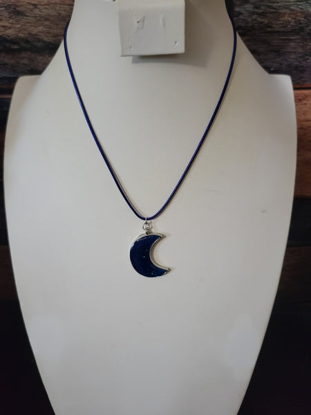 To the Moon and Back - Blue Country Craft Barn Necklace (#511)