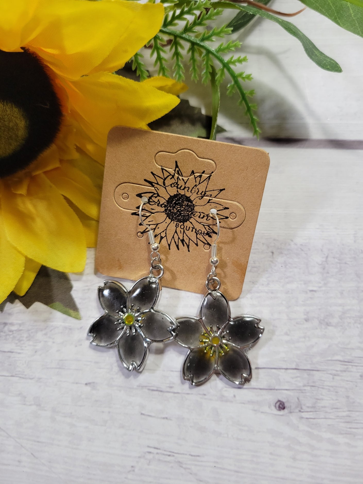 Petals in the Wind - Black Country Craft Barn Earrings (#040)