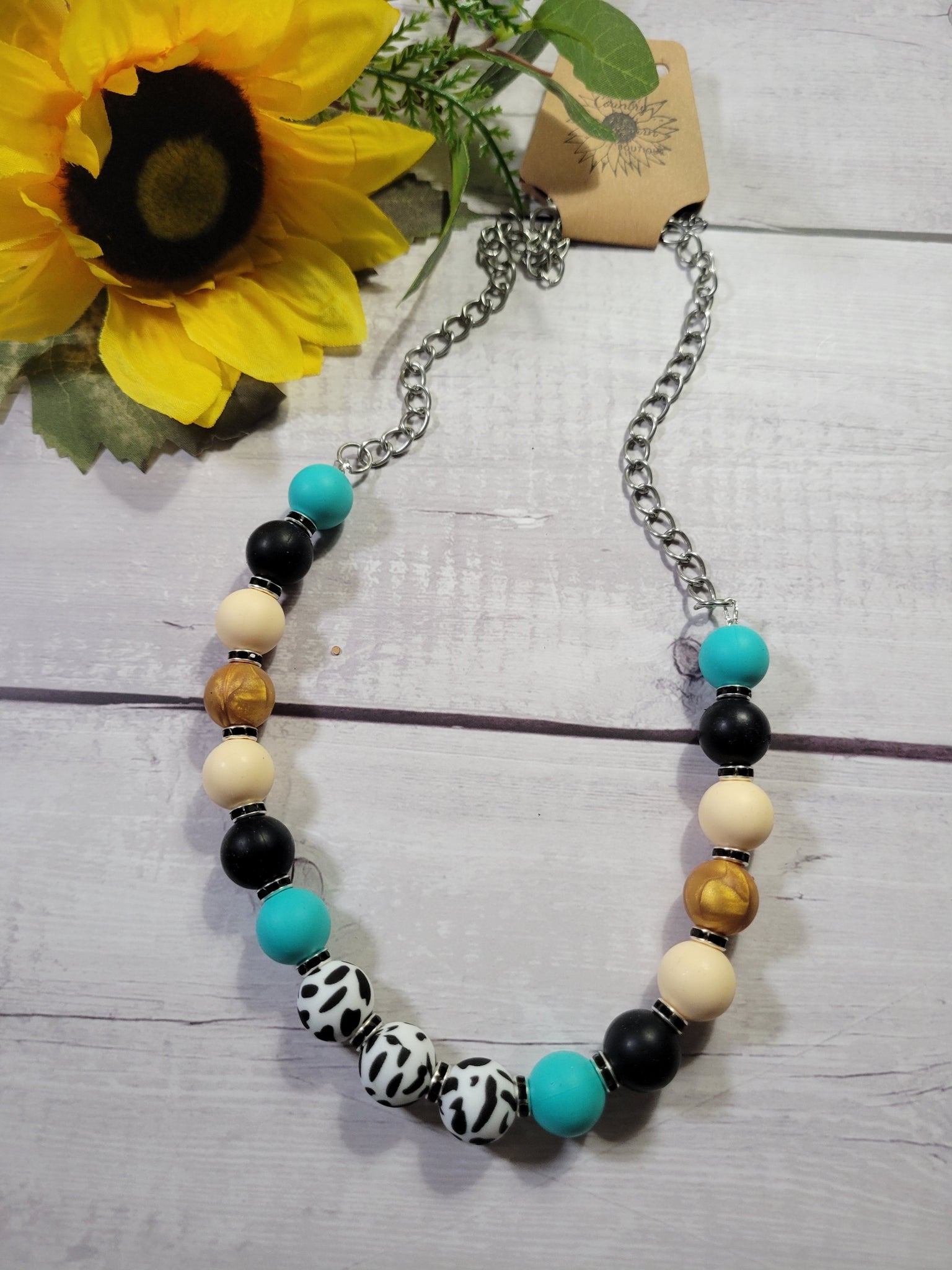 Wild and Crazy - Black/Multi - Country Craft Barn Necklace (#513)