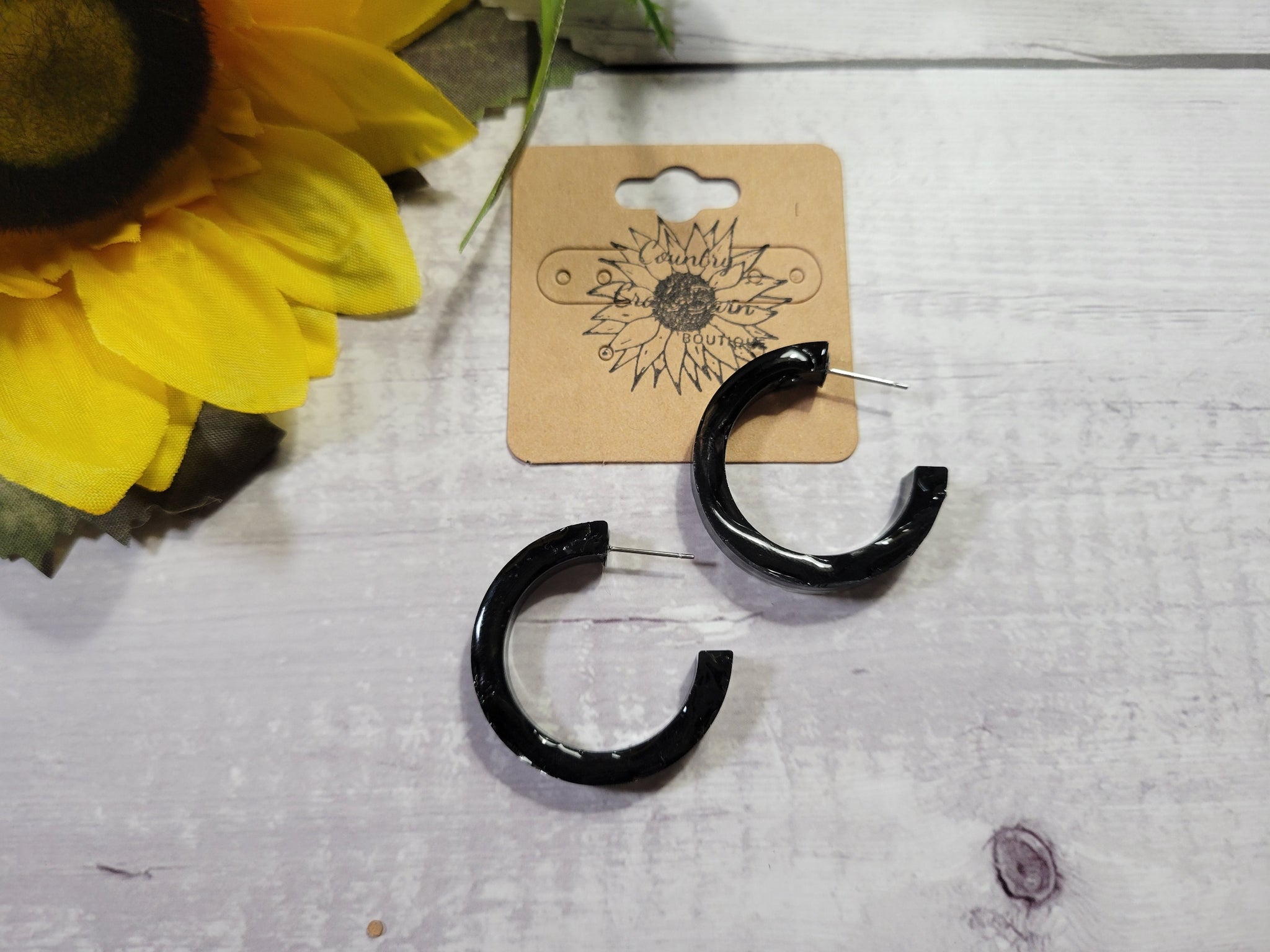 Hoop and Holler - Black Country Craft Barn Earrings (#021)