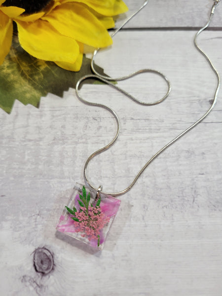 Pretty in Pink Florals - Pink Country Craft Barn Necklace (#514)