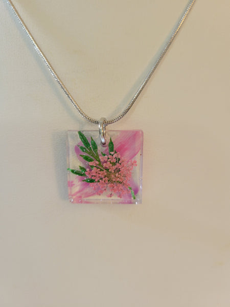 Pretty in Pink Florals - Pink Country Craft Barn Necklace (#514)