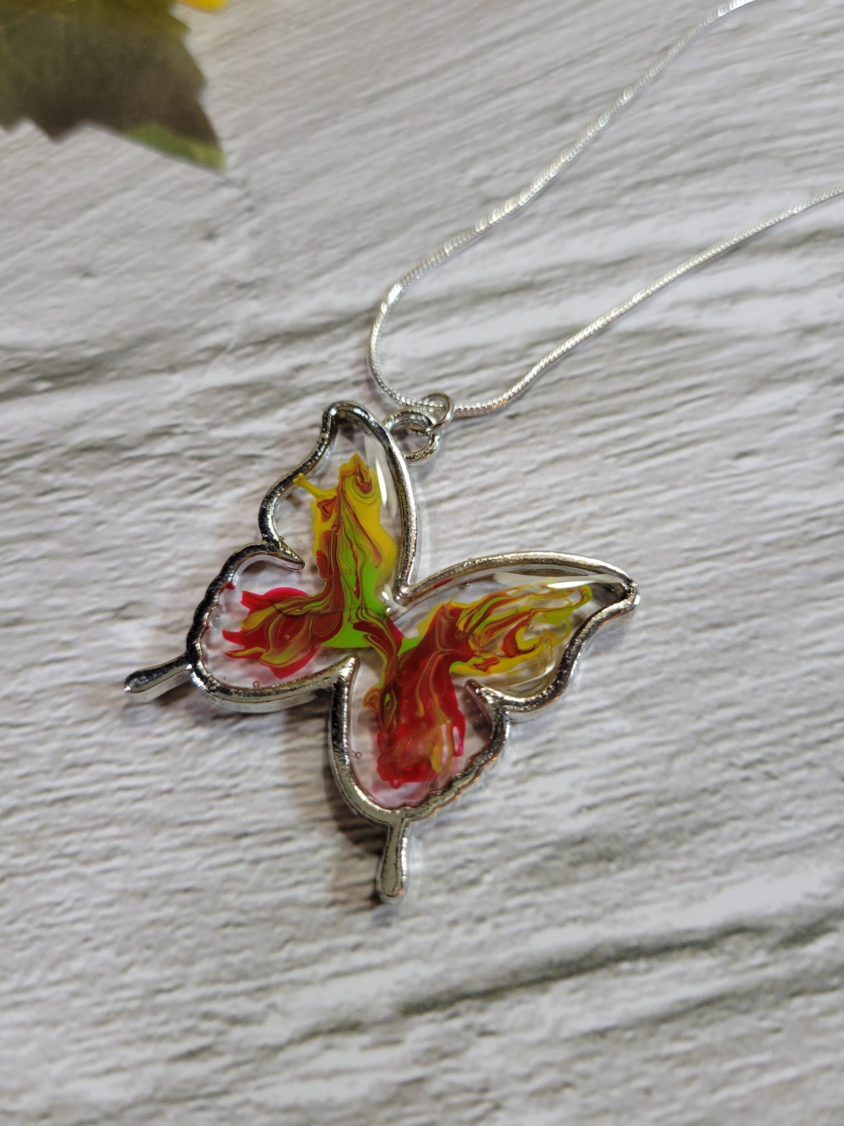 Fly Away Butterfly - Multi Country Craft Barn Necklace (#502)