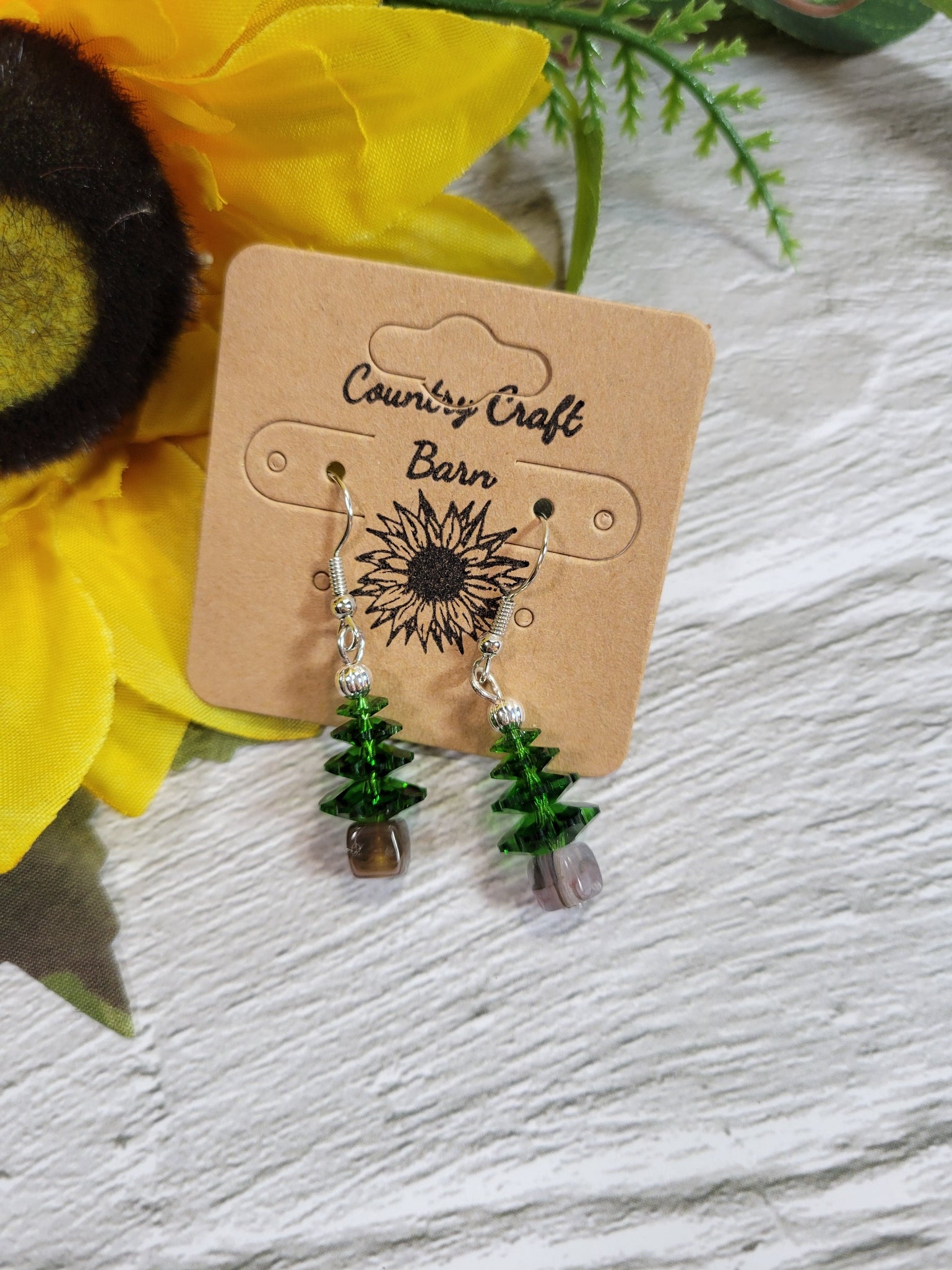 O Christmas Tree - Green Country Craft Barn Earrings (#036)