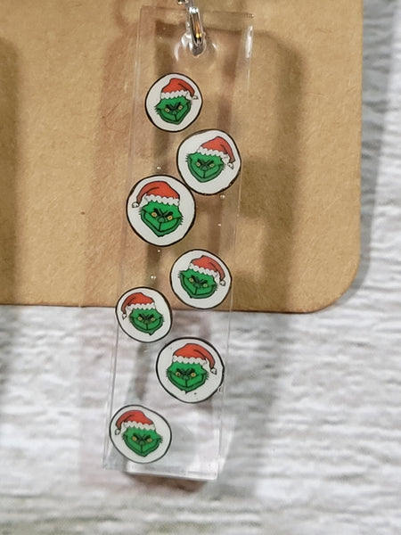 You're a Mean One - Green Grinch Country Craft Barn Earrings (#046)