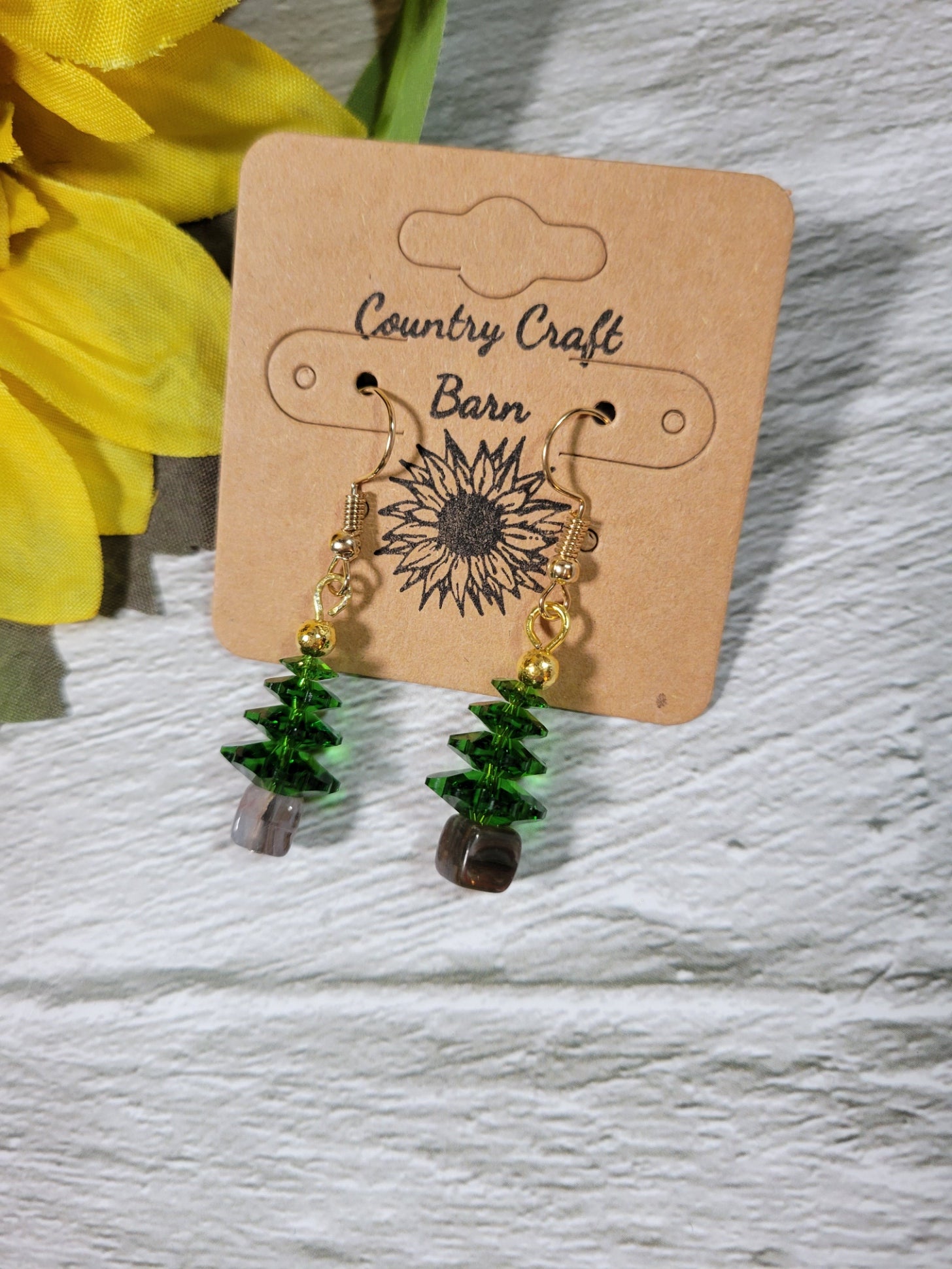 O Christmas Tree - Green Country Craft Barn Earrings (#036)